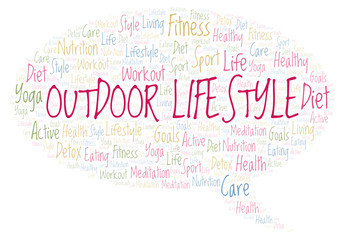 Fototapeta premium Outdoor Lifestyle word cloud.