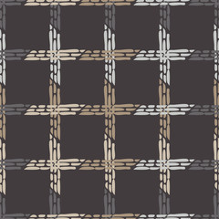 Naklejka premium Ethnic boho seamless pattern. Patchwork texture. Weaving. Traditional ornament. Tribal pattern. Folk motif. Can be used for wallpaper, textile, invitation card, wrapping, web page background.