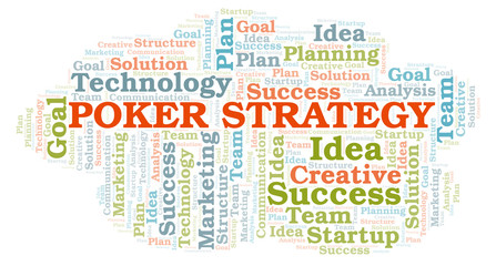 Fototapeta premium Poker Strategy word cloud.