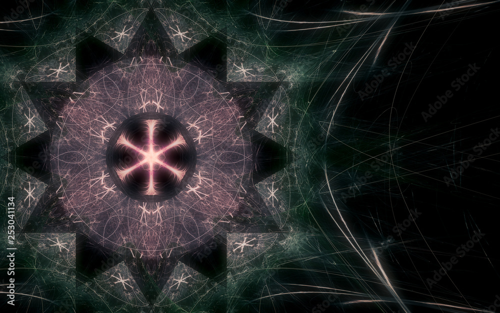 Fototapete digital generated image in the form of abstract geometric shapes of various shades and colors for us