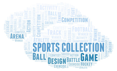 Sports Collection word cloud.