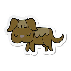 sticker of a cartoon dog