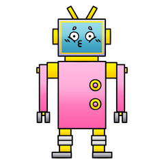 gradient shaded cartoon robot