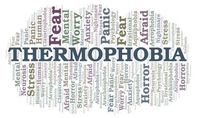 Fototapeta premium Thermophobia word cloud.