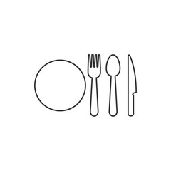 Cutlery icon design template vector isolated