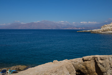 Landscape with sea and mountains
