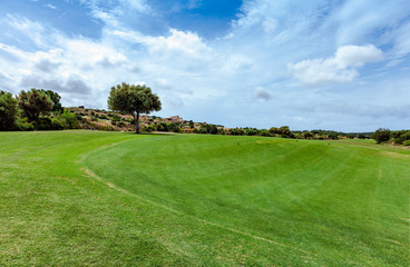 Obraz premium Golf course, Crete, Greece.