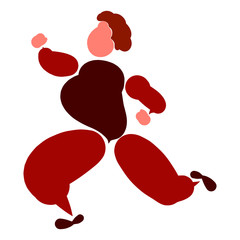 fast running fat man, sport and health