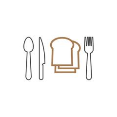 Cutlery icon design template vector isolated