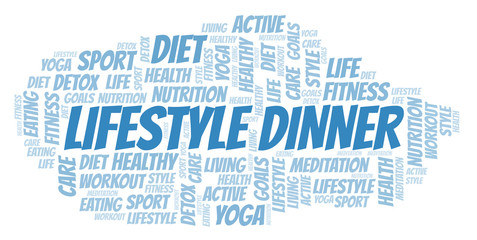 Lifestyle Dinner word cloud.