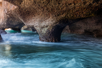 Inside sea caves exploring © Leah-Anne Thompson