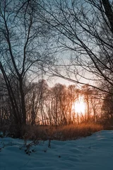 Foto auf Leinwand Winter sunset © Sotnikov_EM