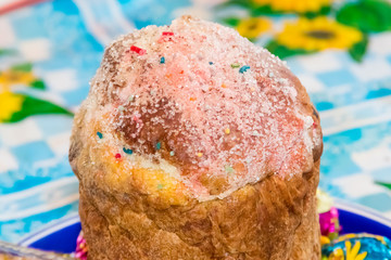 Traditional slavic Easter cake - paska