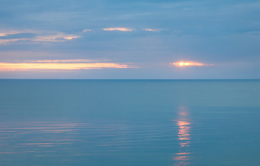 Calm sea in a cloudy morning