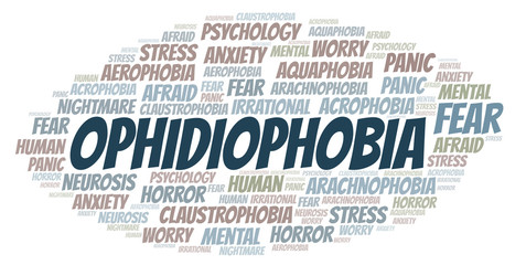 Ophidiophobia word cloud.