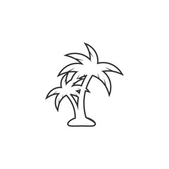 Palm tree icon design template vector isolated