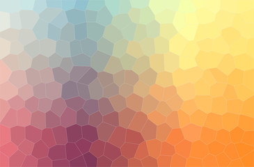 Abstract illustration of orange, yellow Middle size Hexagon background