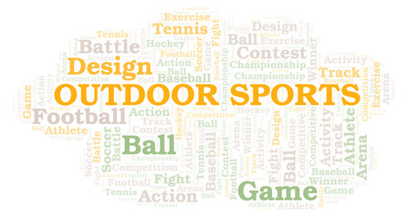 Outdoor Sports word cloud.
