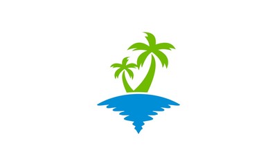 Fototapeta na wymiar coconut island vector