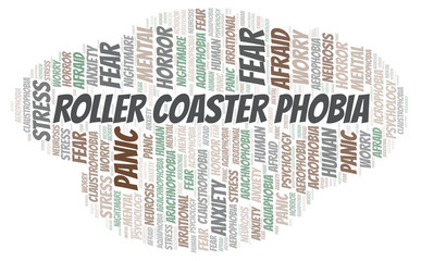 Fototapeta premium Roller Coaster Phobia word cloud.