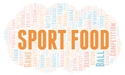 Obraz premium Sport Food word cloud.