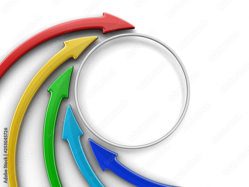 Poster circular graph. image with clipping path