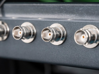 bnc connectors for sdi video cables perspective view