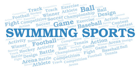 Swimming Sports word cloud.