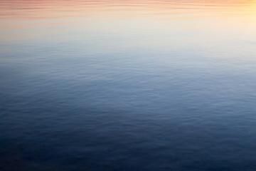 Water surface at sunset.