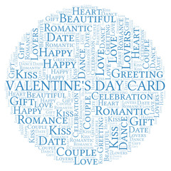 Valentine's Day Card word cloud.