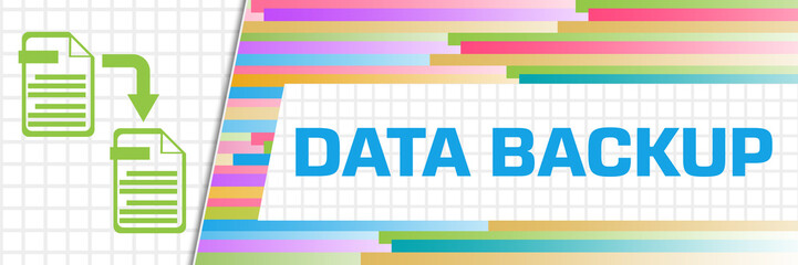 Data Backup Colorful Background Squares Grid 