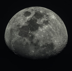 Earth's Moon at Waxing gibbous phase