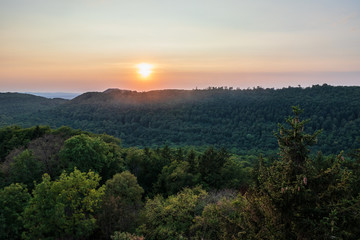 Sandstone rock formation Hohenstein in Germany
