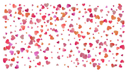 Colored heart confetti for womens holidays