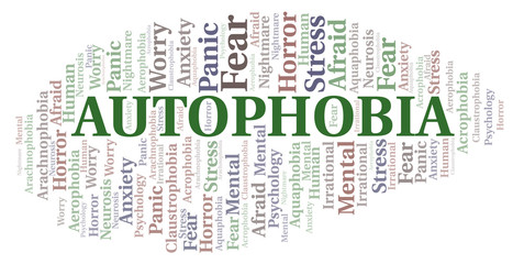 Fototapeta premium Autophobia word cloud.