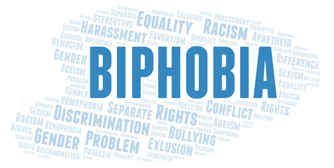 Biphobia word cloud.