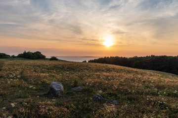 The landscape on island Ruegen, Germany