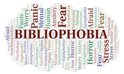 Bibliophobia word cloud.