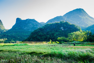 Landscape of mountains 