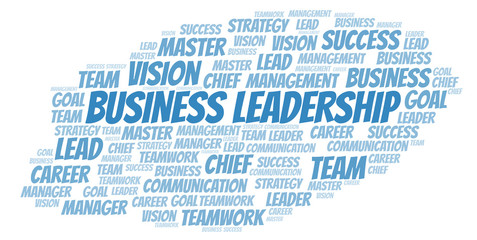 Obraz premium Business Leadership word cloud.