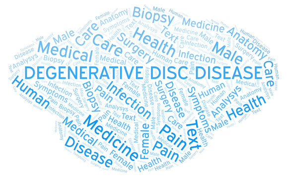 Degenerative Disc Disease Word Cloud.