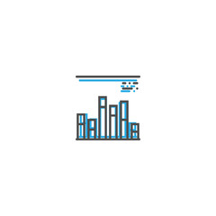 graph icon line design. Business icon vector illustration