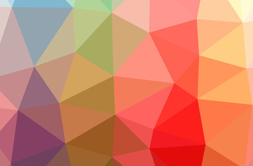 Illustration of abstract Green, Orange, Pink, Red horizontal low poly background. Beautiful polygon design pattern.