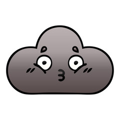 gradient shaded cartoon storm cloud