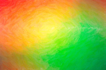 Abstract illustration of green, red, yellow Wax Crayon background