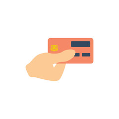 Hand holding credit card icon