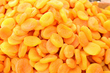 Yellow dried apricots
