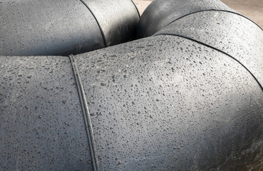 Gray metal pipes (tubes) surface