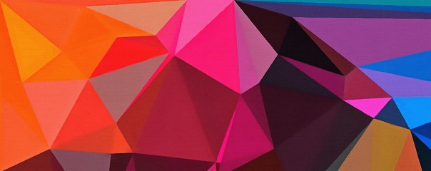 Obraz premium Polygonal texture. Chaotic drawing on canvas triangles background. Abstract geometric art pattern. 