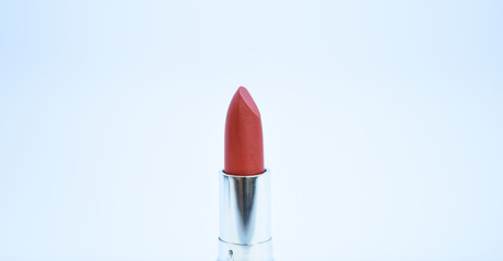 Beauty trend. Daily make up. Lipstick for professional make up. Adding some shine to lips. Lip care...
